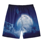 Night Sky Full Moon Print Men's Swim Trunks