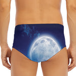 Night Sky Full Moon Print Men's Triangle Swim Briefs