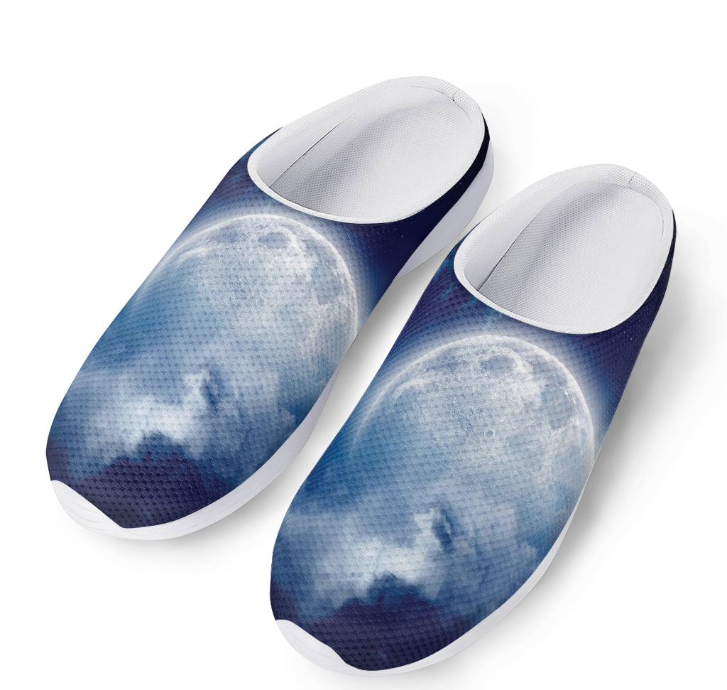 Night Sky Full Moon Print Mesh Casual Shoes