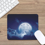 Night Sky Full Moon Print Mouse Pad