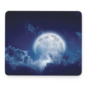 Night Sky Full Moon Print Mouse Pad