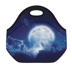 Night Sky Full Moon Print Neoprene Lunch Bag
