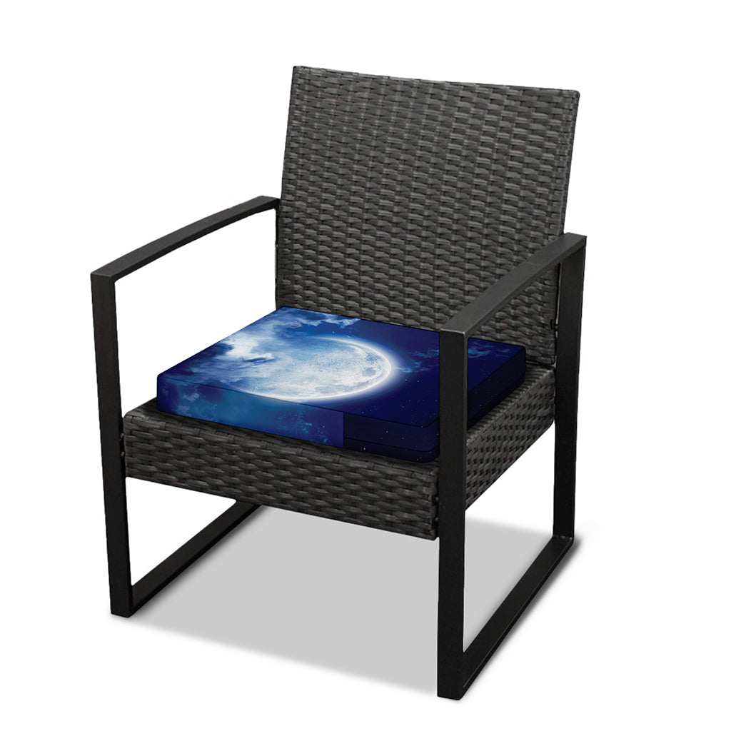 Night Sky Full Moon Print Outdoor Seat Cushion Cover