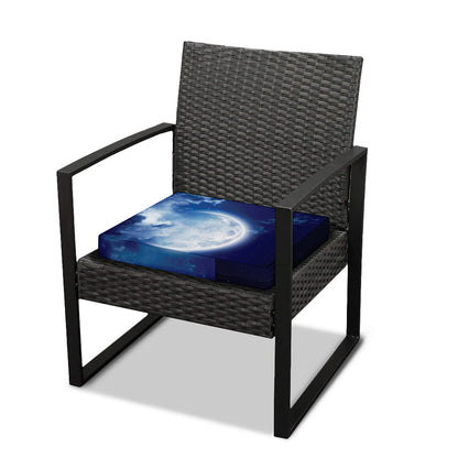 Night Sky Full Moon Print Outdoor Seat Cushion Cover