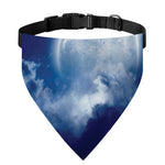 Night Sky Full Moon Print Over The Collar Dog Bandana