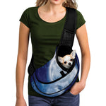 Night Sky Full Moon Print Pet Sling Carrier