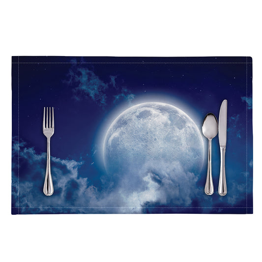 Night Sky Full Moon Print Placemat
