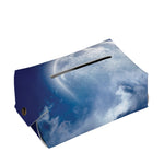 Night Sky Full Moon Print Rectangle Tissue Box Cover