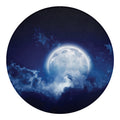 Night Sky Full Moon Print Round Blanket