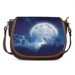 Night Sky Full Moon Print Saddle Bag