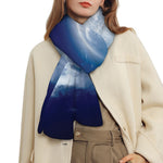 Night Sky Full Moon Print Scarf