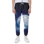 Night Sky Full Moon Print Scuba Joggers