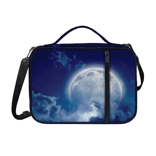 Night Sky Full Moon Print Shoulder Strap Bible Bag
