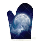 Night Sky Full Moon Print Single Oven Mitt