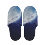 Night Sky Full Moon Print Slippers
