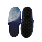 Night Sky Full Moon Print Slippers