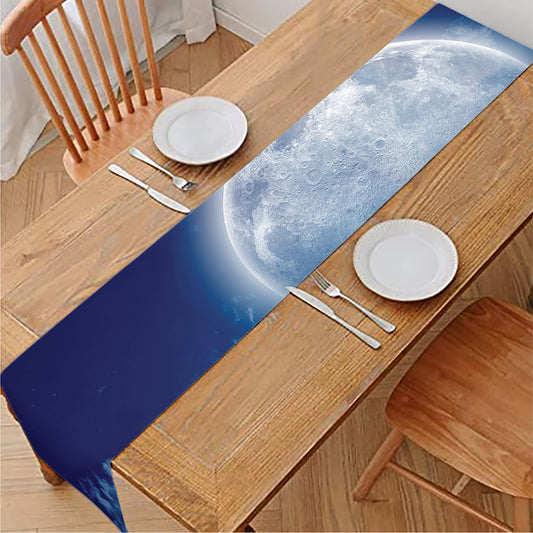 Night Sky Full Moon Print Table Runner
