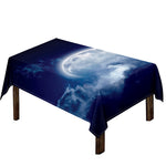 Night Sky Full Moon Print Tablecloth