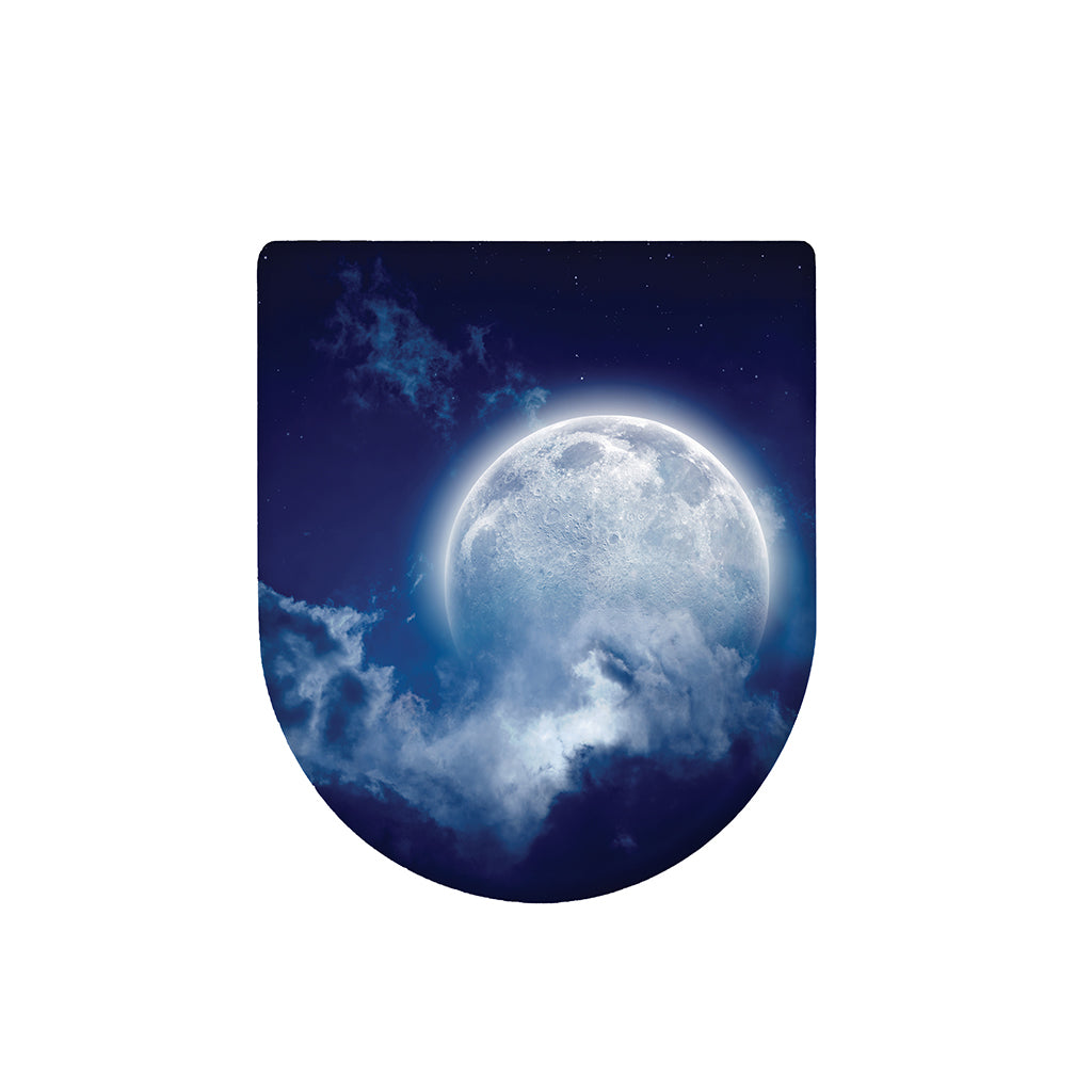 Night Sky Full Moon Print Toilet Lid Cover