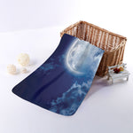 Night Sky Full Moon Print Towel