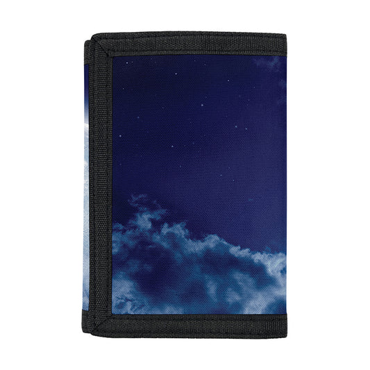 Night Sky Full Moon Print Trifold Wallet