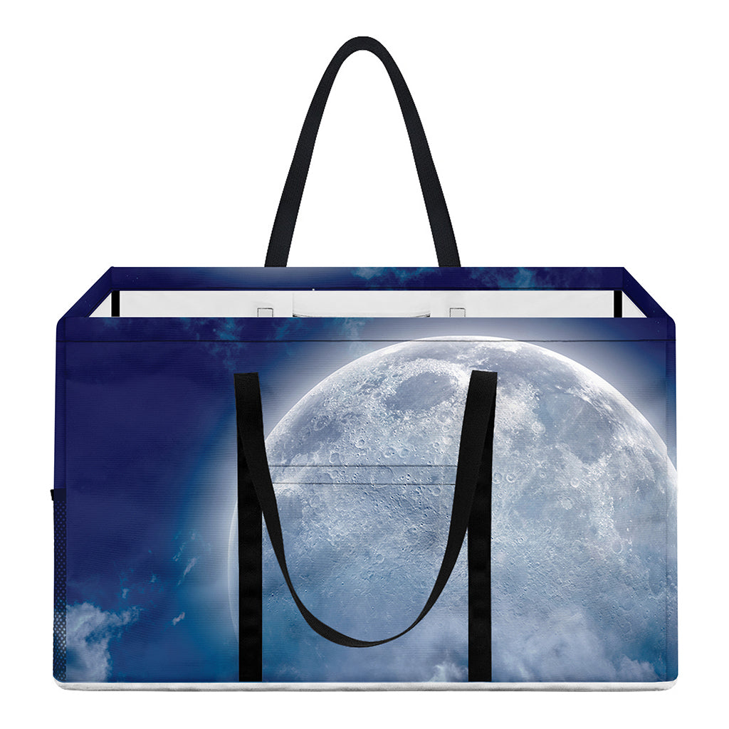 Night Sky Full Moon Print Utility Tote Bag