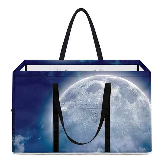 Night Sky Full Moon Print Utility Tote Bag