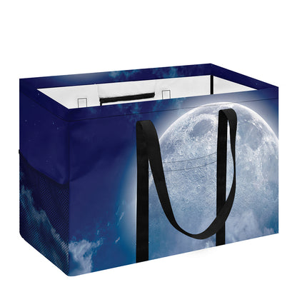 Night Sky Full Moon Print Utility Tote Bag