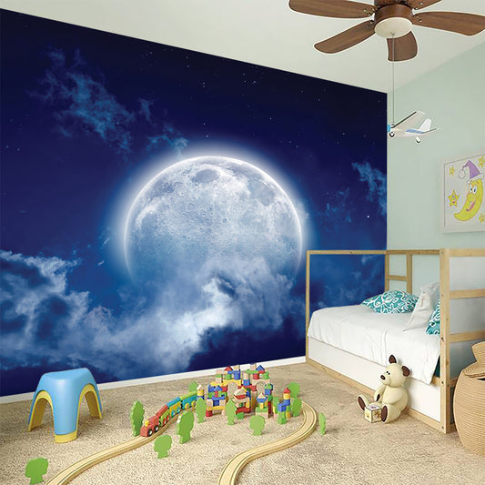Night Sky Full Moon Print Wall Sticker