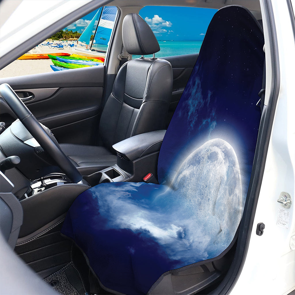 Night Sky Full Moon Print Waterproof Car Seat Cover