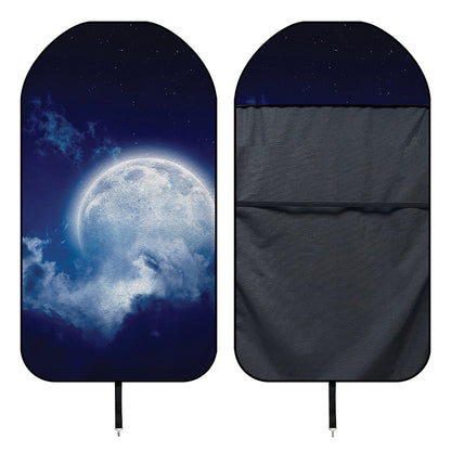 Night Sky Full Moon Print Waterproof Car Seat Cover
