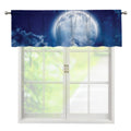 Night Sky Full Moon Print Window Valance