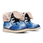 Night Sky Full Moon Print Winter Boots