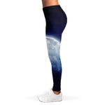 Night Sky Full Moon Print Women's Leggings