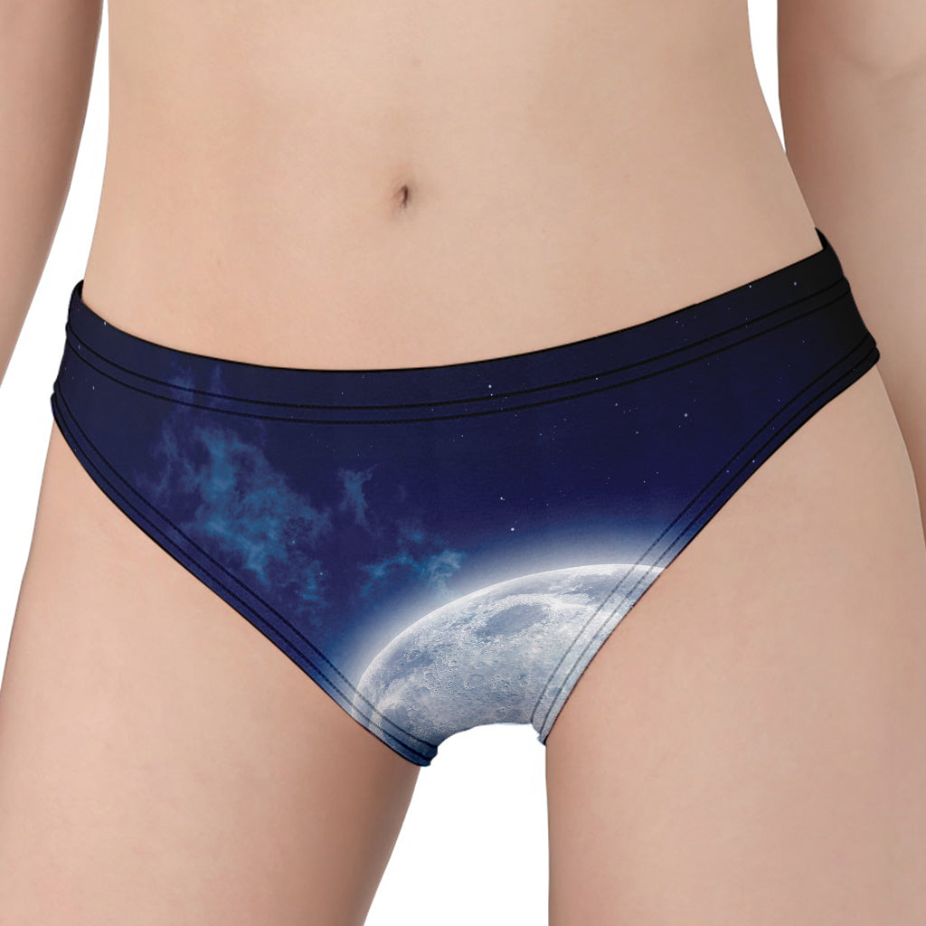 Night Sky Full Moon Print Women's Panties