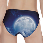 Night Sky Full Moon Print Women's Panties