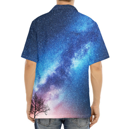 Night Sky Milky Way Print Aloha Shirt