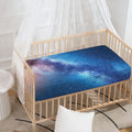 Night Sky Milky Way Print Baby Crib Sheet