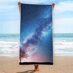 Night Sky Milky Way Print Beach Towel