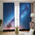 Night Sky Milky Way Print Dimout Pencil Pleat Curtains