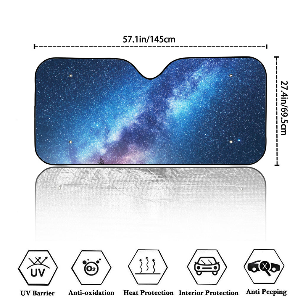 Night Sky Milky Way Print Car Windshield Sun Shade