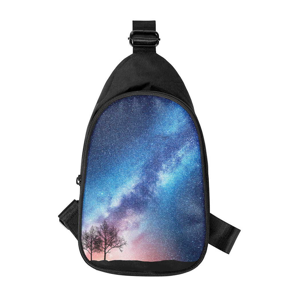 Night Sky Milky Way Print Chest Bag