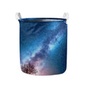 Night Sky Milky Way Print Collapsible Laundry Basket
