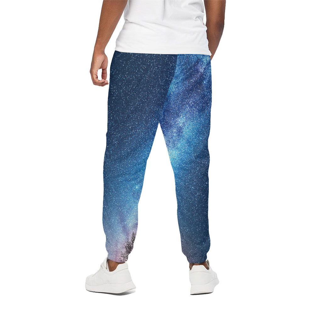 Night Sky Milky Way Print Cotton Pants