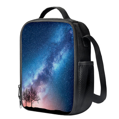 Night Sky Milky Way Print Crossbody Lunch Bag