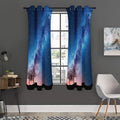 Night Sky Milky Way Print Grommet Curtain Panels