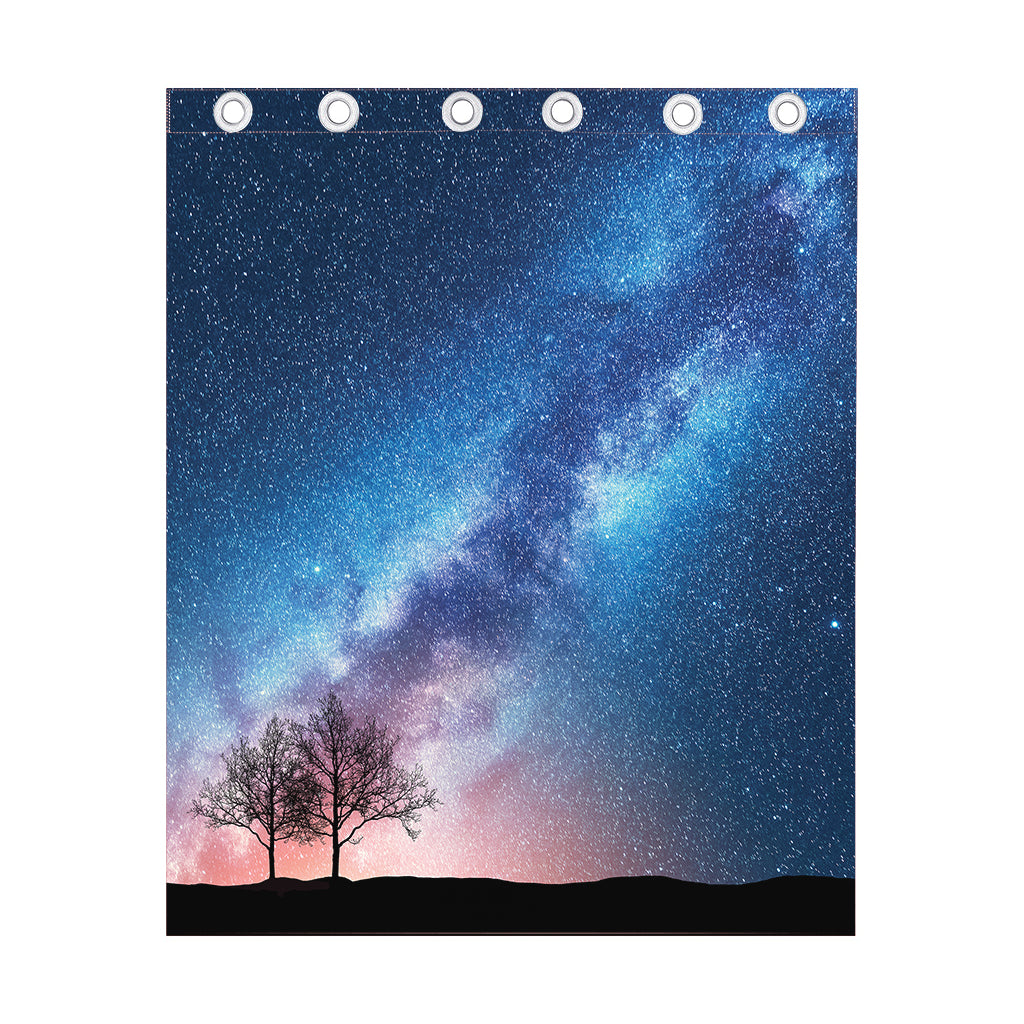 Night Sky Milky Way Print Curtain