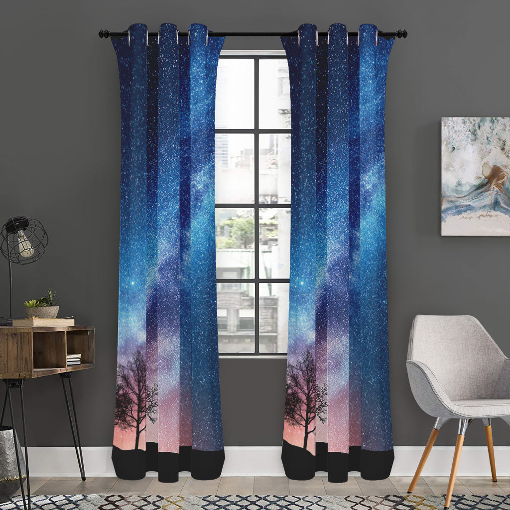 Night Sky Milky Way Print Curtain