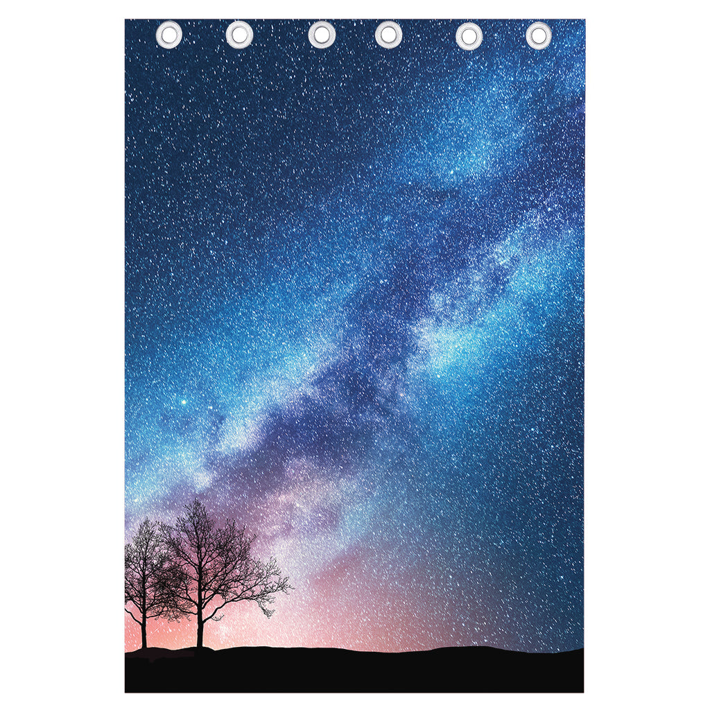 Night Sky Milky Way Print Curtain