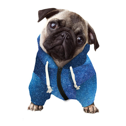 Night Sky Milky Way Print Dog Zip Up Hoodie